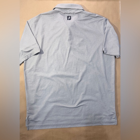 FootJoy Performance Golf Polo Men’s XL – Gray Stretch Shirt w/ Floral Collar - Picture 3 of 9